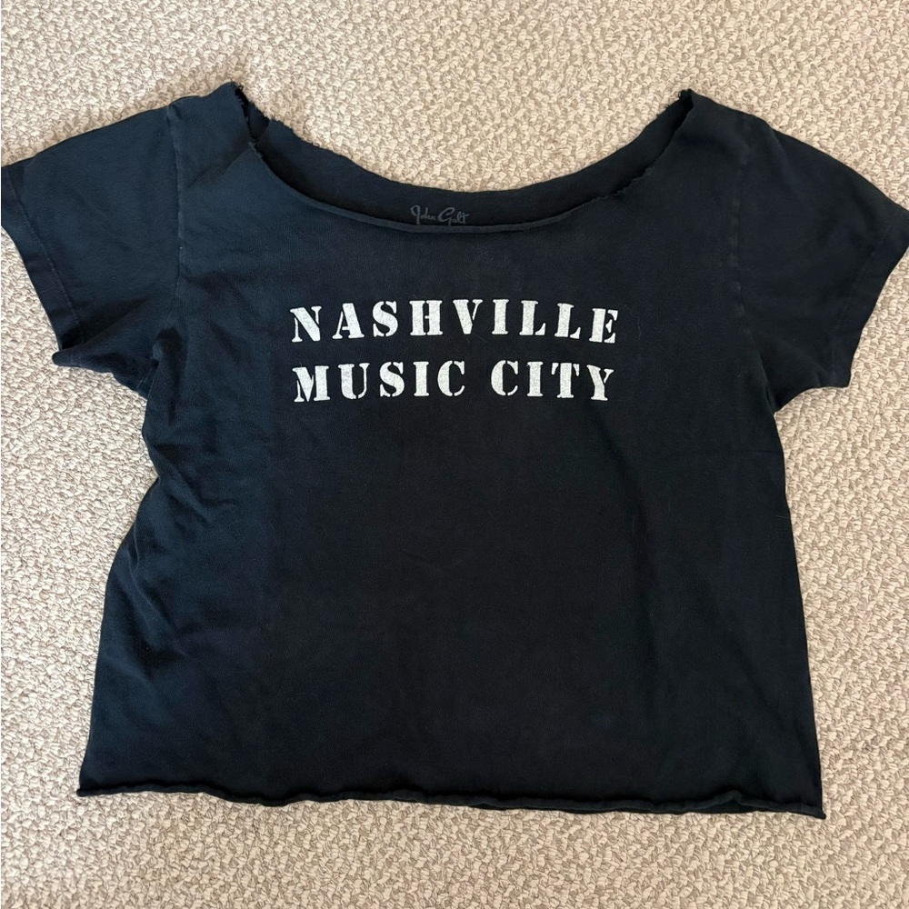 Brandy Melville Nashville Music City Off The Shoulder Tee